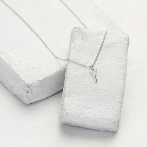 The Giving Keys Believe Silver Mini Key Necklace